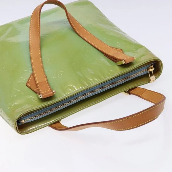 LOUIS VUITTON Monogram Vernis Houston Hand Bag Baby Blue M91005 LV Auth ep10362 - Picture 7 of 16